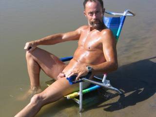 Enjoying a great naked day at the river