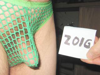 Another scene of my green undie & dick in November of 2021.Pic taken with Canon S70 camera.
