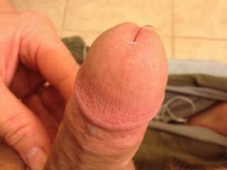 I just had to get a shot of the pre-cum! Wanna lick?