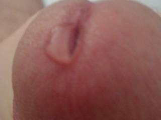 The first bit of precum oozing out. I need someone to taste