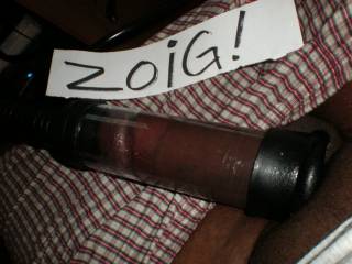 zoig promo using my cock pump