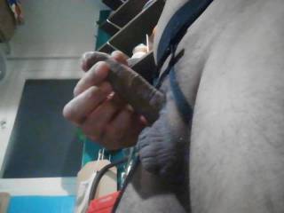 i was enjoing massaging the cock