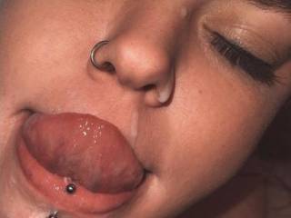 Nice little facial swallowed most of it