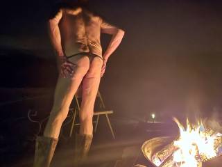 My butt at the fire