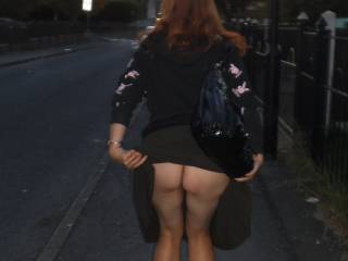 flashing my bum at hubby on the way home ....he liked the view ..do you?
