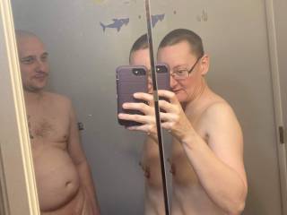 Right before a freak hot shower