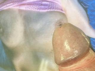 Almost feeling the tenderness of your boobs and the hardness of your nipples...