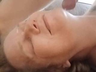 I love getting a huge load of cum all over my face