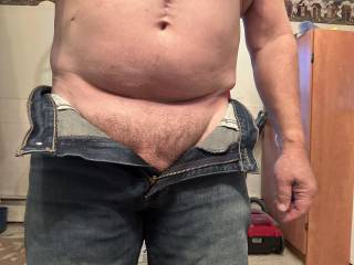 Trying on my new jeans