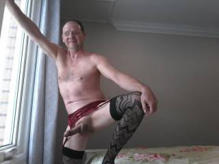 Home alone in new lingerie