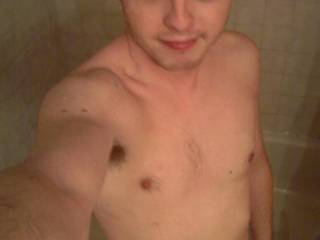 just got out from a shower.  more to come