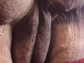 AN EXTREME CLOSE UP OF MY PUSSY