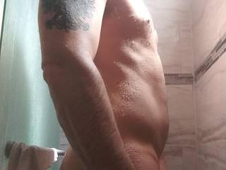 Shower full body pix, feeling fit