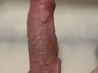 POV of my veiny white cock.