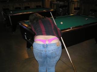 Love for you to handle my cue while I shoot. Gorgeous ass