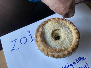 Working up some cum to add some extra filling to my mince pie.