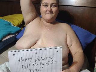 Billiejo wants filled with cum. Are you and your buddies UP to the task?