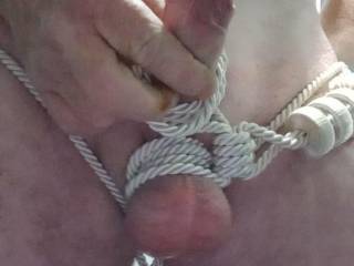 my Cock and Balls Rope Tied For Your Pleasure...👅💦👅💦👅💦😜😛😋👌👏👍
