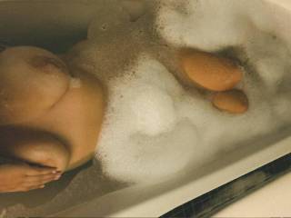 My slut takes a bath