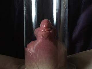 So excited about using my new pump!  I outgrew the baby tubes!  Had to buy a penis pump to take all my girl meat in!!!  mmmmmmmmm......what do you think?!?