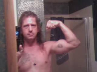 Just out of the shower