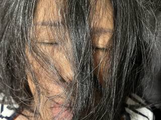 Hair flowing