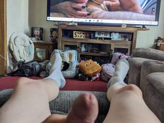 Watching a video the wife made with her fuck buddy.