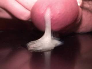 Cum pool. Squirted thick cum and it formed a nice cum pool.