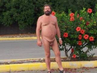 Walking naked in the street in Spain