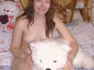 nice bear....but i'm looking at your beautiful breasts even more mmmmmm