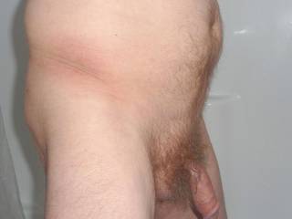 A side standing view after my shower with one foot out side the tub...  late April 2025. Z4 camera was used.