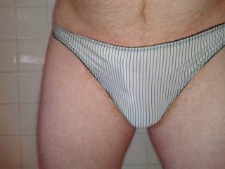 Striped thong!
