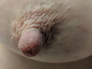 Thought some of you might want to see my nipple up close.