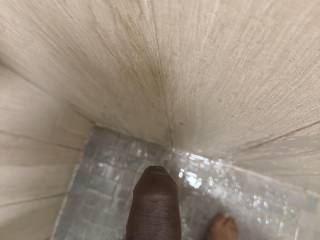 Brown dick in the shower
