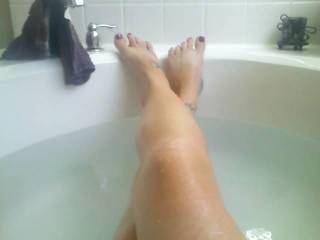 naked in bath tub