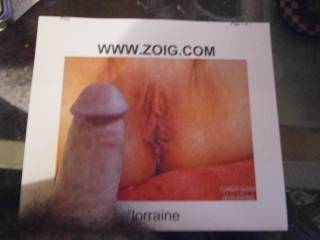 tribute for lorraine my cock over her nice shaved pussy pity not inside