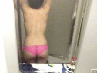 Checking myself out in the mirror.