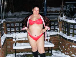 Had a wild and fun night decided to be daring and get naked in the snow :) xx