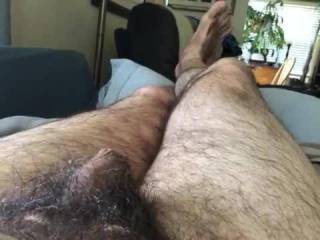 Was so horny I stripped down and got into bed to play with my bush ,cock and my hairy asshole. Will make vid for all when horny another time