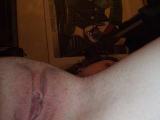 Laying here filled with cum