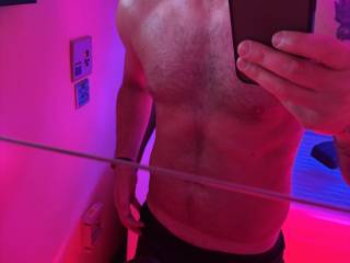 Sweaty after a sunbed