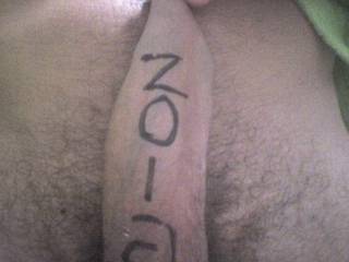 part of the cock wit the inscription