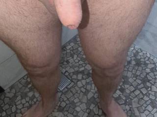 Limp cock in shower