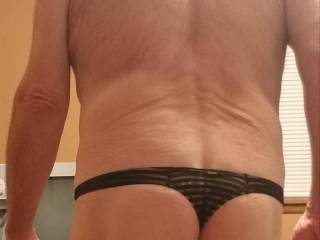 My butt in black thong what do you think of my ass