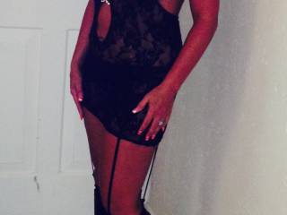 Lingerie night at hedo ! 
 
 Love the side boob !!