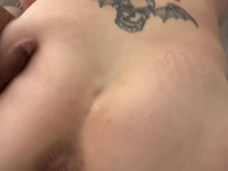 Hand prints from smacking ass
