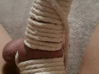 Hubby all tied up for service