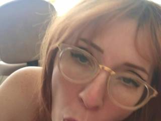 Cute redhead likes to suck sloppy