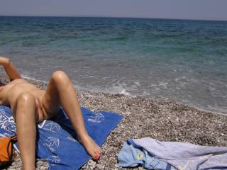 Nude sunbathing under greek sun earky summer 2009
