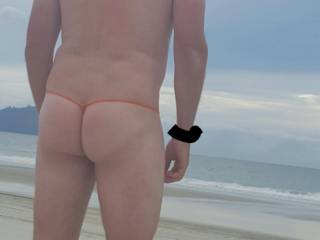 Trying out my new G-string at the beach
